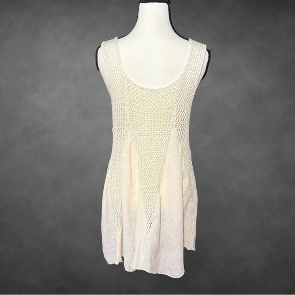 India Boutique Cream‎ Knit Cover Up - Picture 3 of 6
